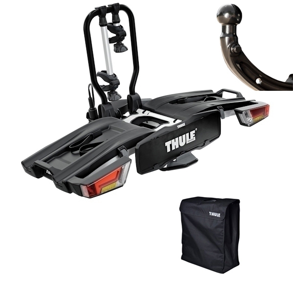 Thule EasyFold XT F 2 - 965500 - THULE 9655 EasyFold XT 2 FIX4BIKE Fahrradtraeger faltbar - nur fuer FIX4BIKE Anhaengerkupplungen - inkl. Tasche