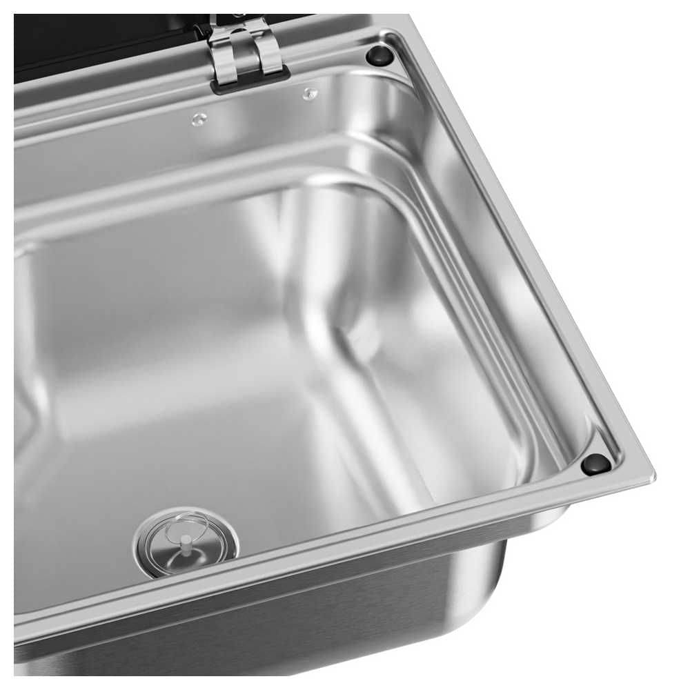 DOMETIC Kocher-Spülen-Kombination CVC1700G LH, Becken links, mit Glasabdeckung, Edelstahl DOMETIC Kocher-Spuelen-Kombination CVC1700G LH- Becken links- mit Glasabdeckung- Edelstahl - 9600051209