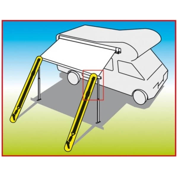 Sturmband FIAMMA Tie Down S gelb - geprüfte B-Ware Sturmband FIAMMA Tie Down S gelb