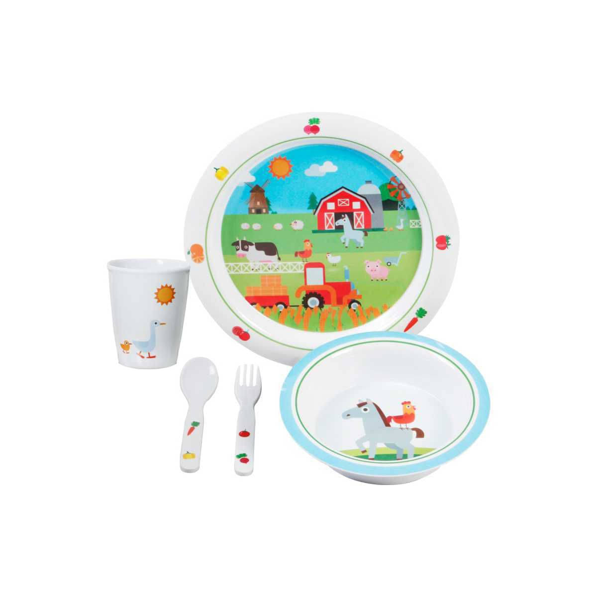 BRUNNER Farm Kids Boy 3+ Kindergeschirrset 5-tlg. BRUNNER Farm Kids Boy 3- Kindergeschirrset 5-tlg. - 0830074N