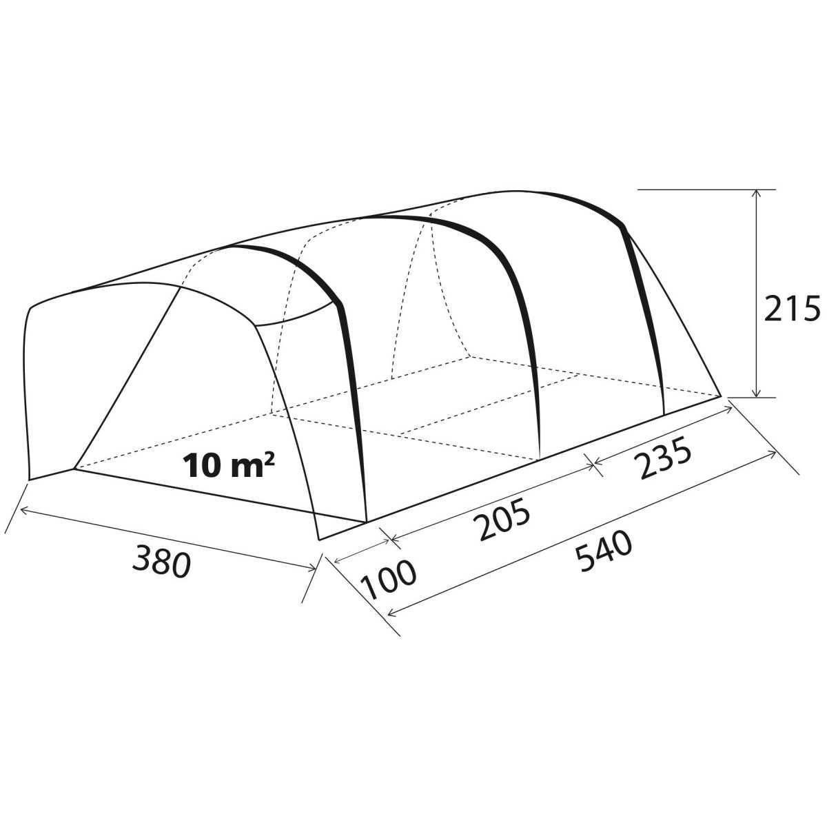 BRUNNER A-I-R. Tech Familienzelt PARAISO 5-6 Luftzelt - 0102981N