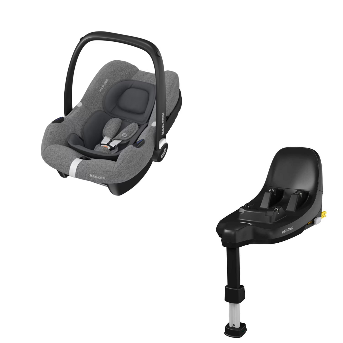MAXI-COSI Babyschale CABRIOFIX i-Size Select Grey - Basisstation FAMILYFIX S - 8558029110 8056010110