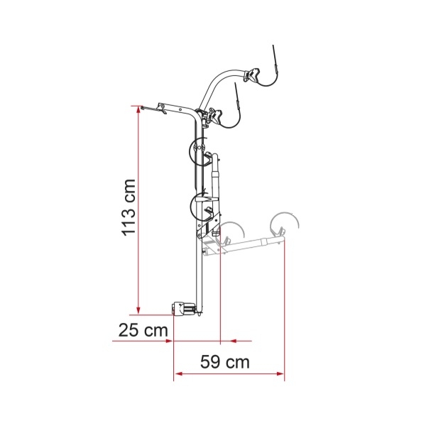 Fahrradtraeger FIAMMA Carry Bike VW Caddy 2016-2020 fuer 2 Standard-Fahrraeder