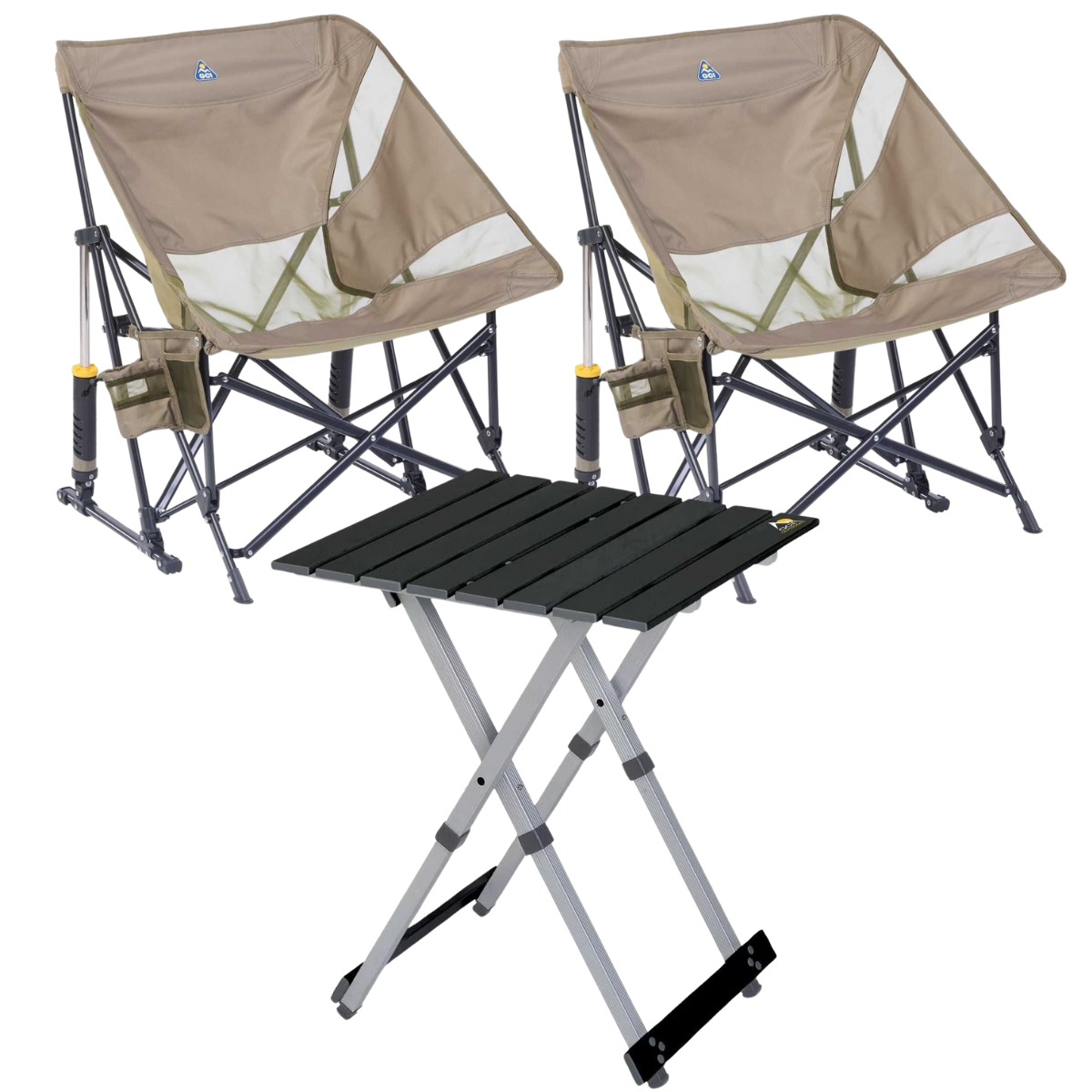 Set GCI Tisch Camp Table 20 - 2 Schaukelstuehle Pod Rocker Elite Aged Fatigue - 431335 39126