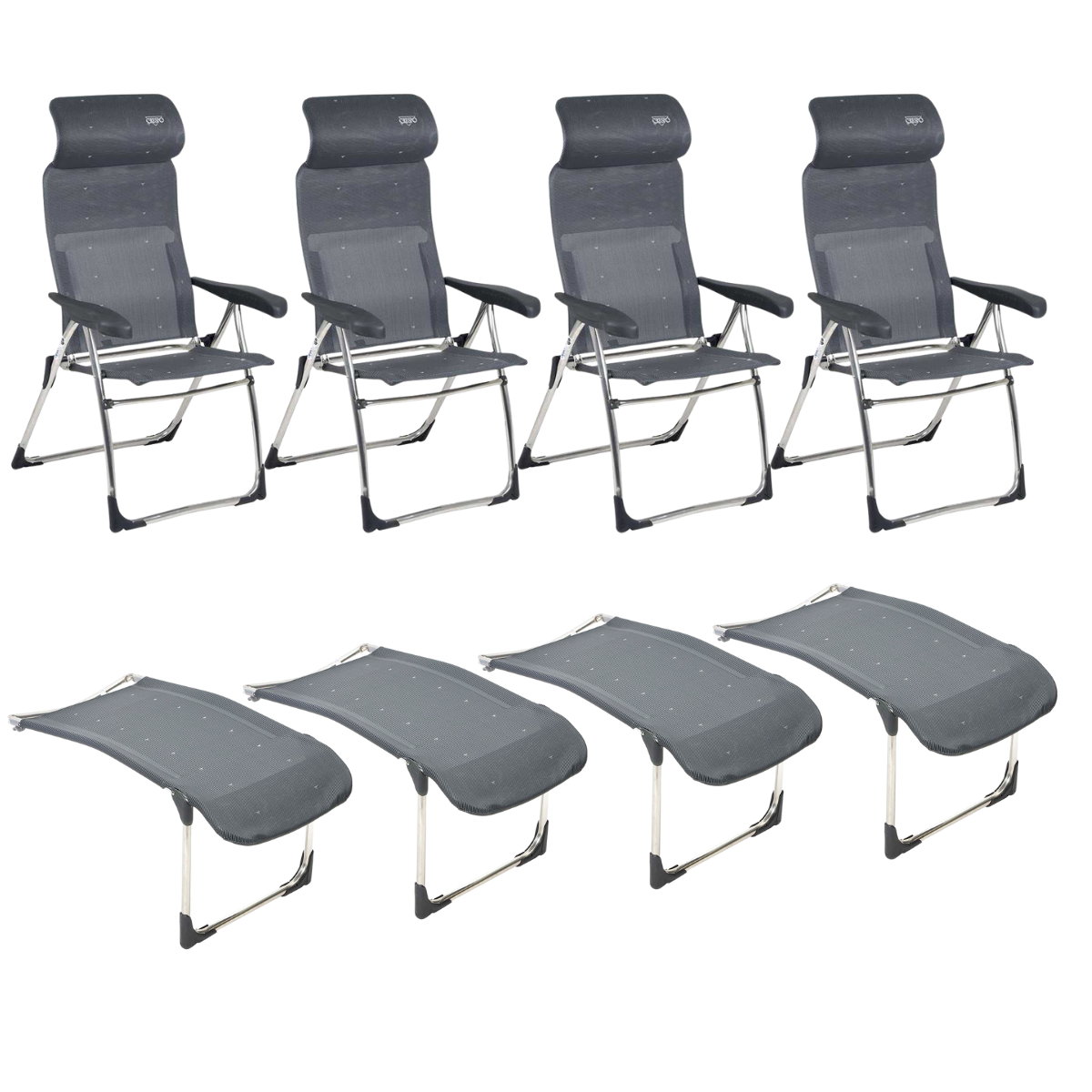 CRESPO Campingstuhl Classic Compact AL/215-C anthrazit & Beinauflagen R/215-M 4er-Set CRESPO Campingstuhl Classic Compact AL-215-C anthrazit - Beinauflagen R-215-M 4er-Set - 1104963 1104890