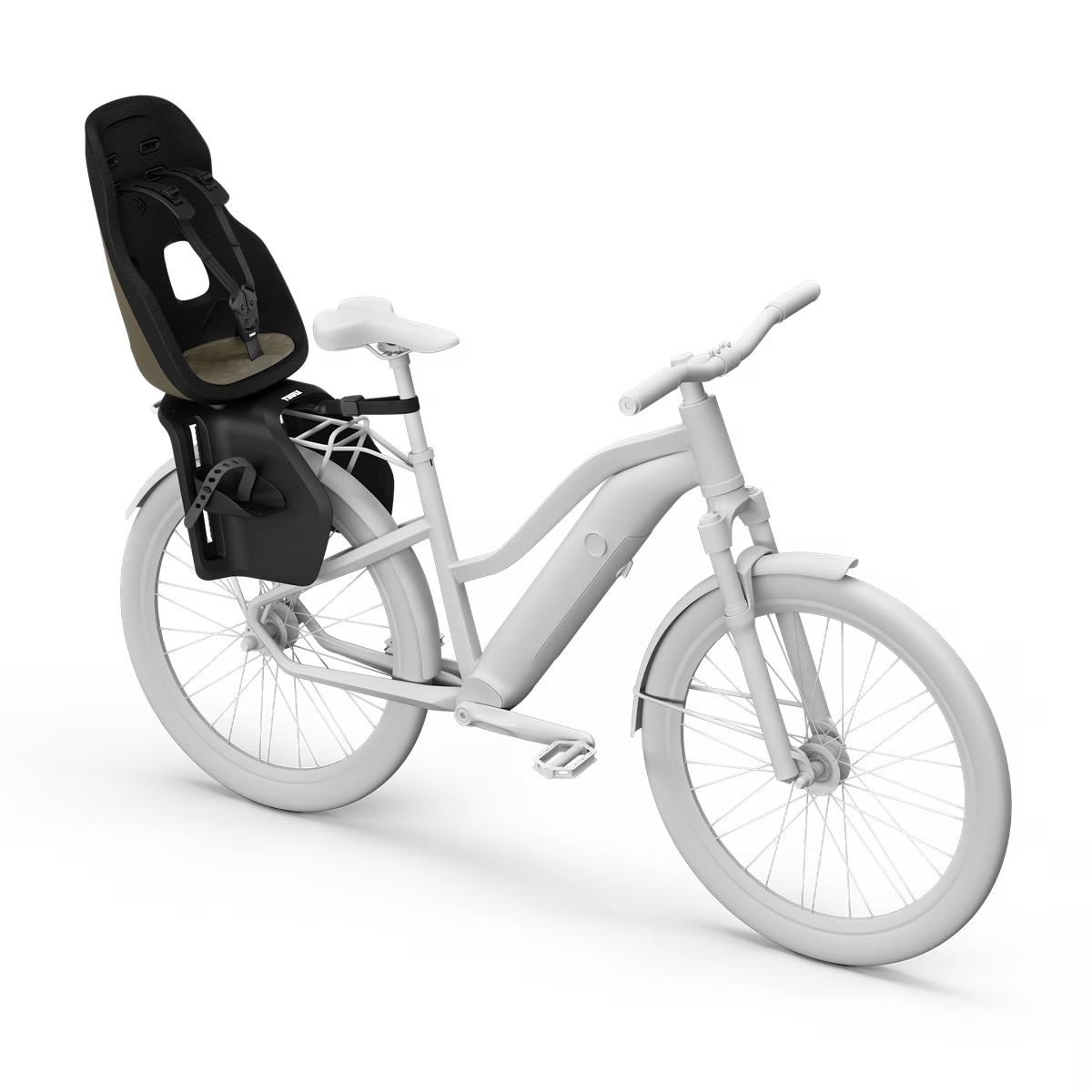 THULE Yepp Nexxt 2 Maxi Fahrradkindersitz Gepaecktraeger Deep Khaki - 12081303