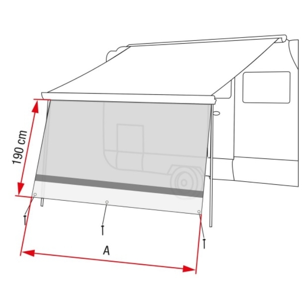 Vorderwand FIAMMA Sun View XL 325 cm Fiamma Art-Nr. 08184-11-