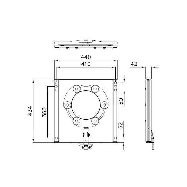 CTA Drehkonsole Fiat Ducato-Citroen Jumper-Peugeot Boxer ab Bj- 07-2006 - CTA Art-Nr. 9PG0023000V01