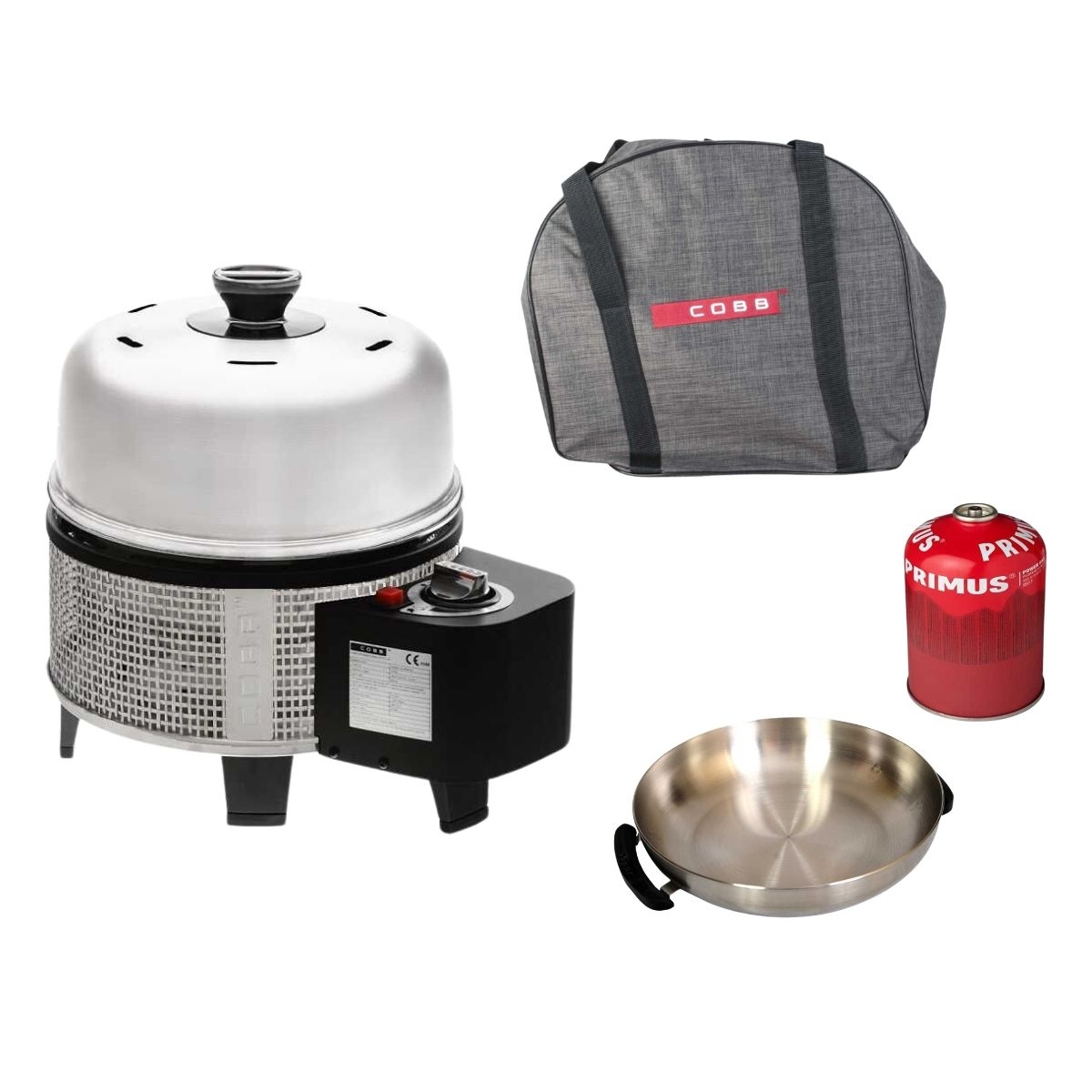 COBB Gas Deluxe 2.0 und Griddle Premier - und Wok und Tasche und Gaskartusche