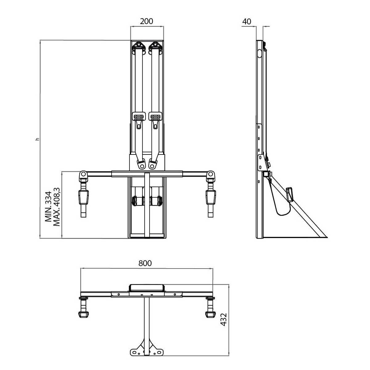 CTA Smart Kit Gurtbock Renault Master ab Bj. 2011 STANDARD Kit Hoehe 1199-5 mm - 9SK0210401X00