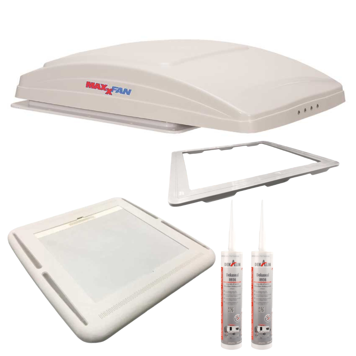 MAXXAIR MaxxFan Deluxe Dachlüfter weiß - Fiat Ducato-Set MAXXAIR MaxxFan Deluxe Dachluefter weiss - Fiat Ducato-Set - 00-7000KI40 00-03901l 00-754040KI