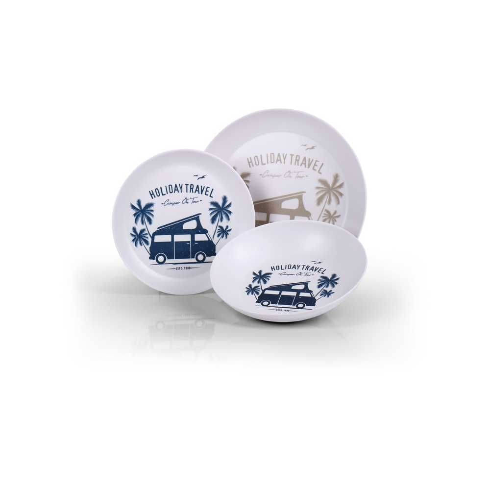 HOLIDAY TRAVEL Melamin-Geschirr-Set für 2 Personen 6-tlg. HOLIDAY TRAVEL Melamin-Geschirr-Set fuer 2 Personen 6-tlg. - 917924