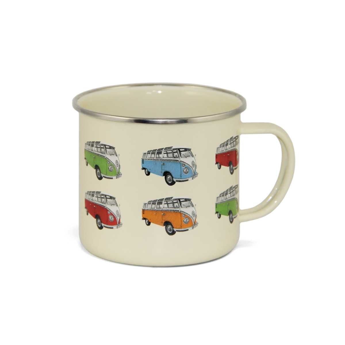 VW Collection VW T1 Bulli Bus Emaille Tasse Beige 500 ml - BUTA13