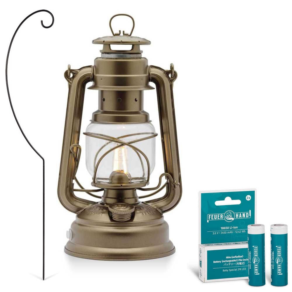 FEUERHAND LED Laterne Baby Special 476 Bronze Starter-Set 4.0