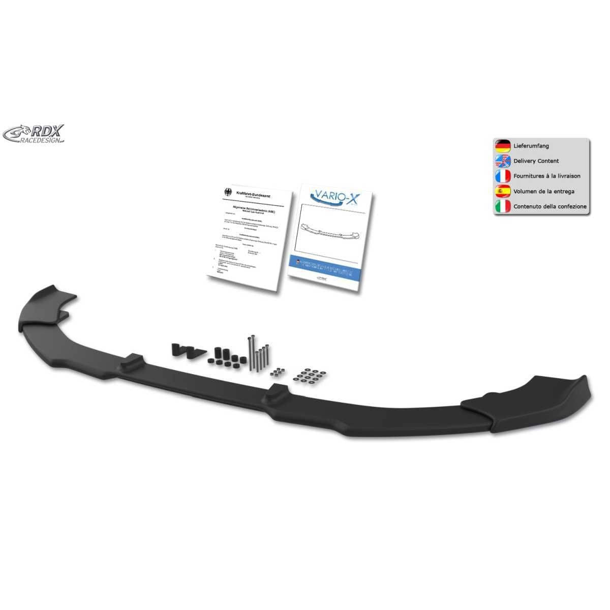 RDX Racedesign Frontspoiler Frontlippe VARIO-X fuer Fiat Ducato-Peugeot Boxer-Citroen Jumper ab Bj. 2014 - RDFAVX30151