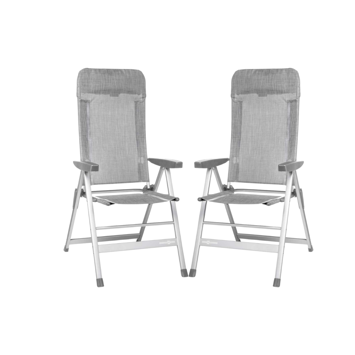 BRUNNER Campingstuhl SKYE Hellgrau 2er-Set - 0404063N.C53