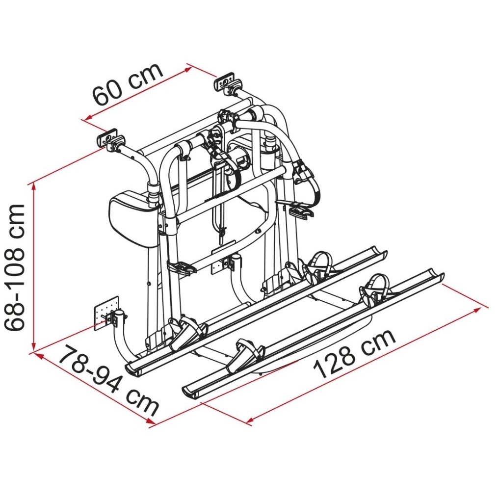 FIAMMA Carry-Bike Motor Lift 77 Fahrradtraeger fuer 2 Fahrraeder Moddell 2023 02096-29-