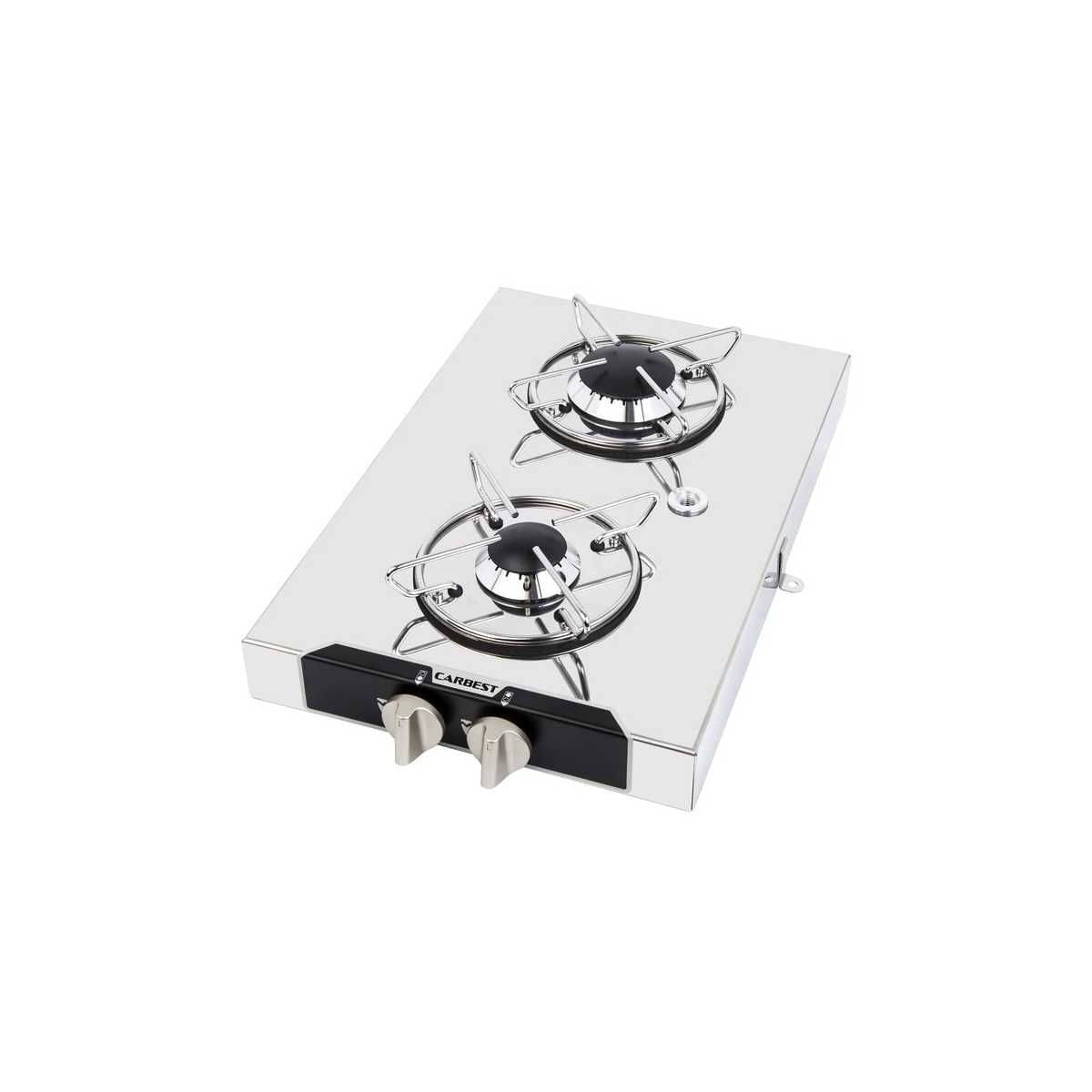 Carbest Einbau Gaskochfeld Edelstahl 2-flammig 44x29x9,5cm - geprüfte B-Ware Carbest Einbau Gaskochfeld Edelstahl 2-flammig 44x29x9-5cm - 70562
