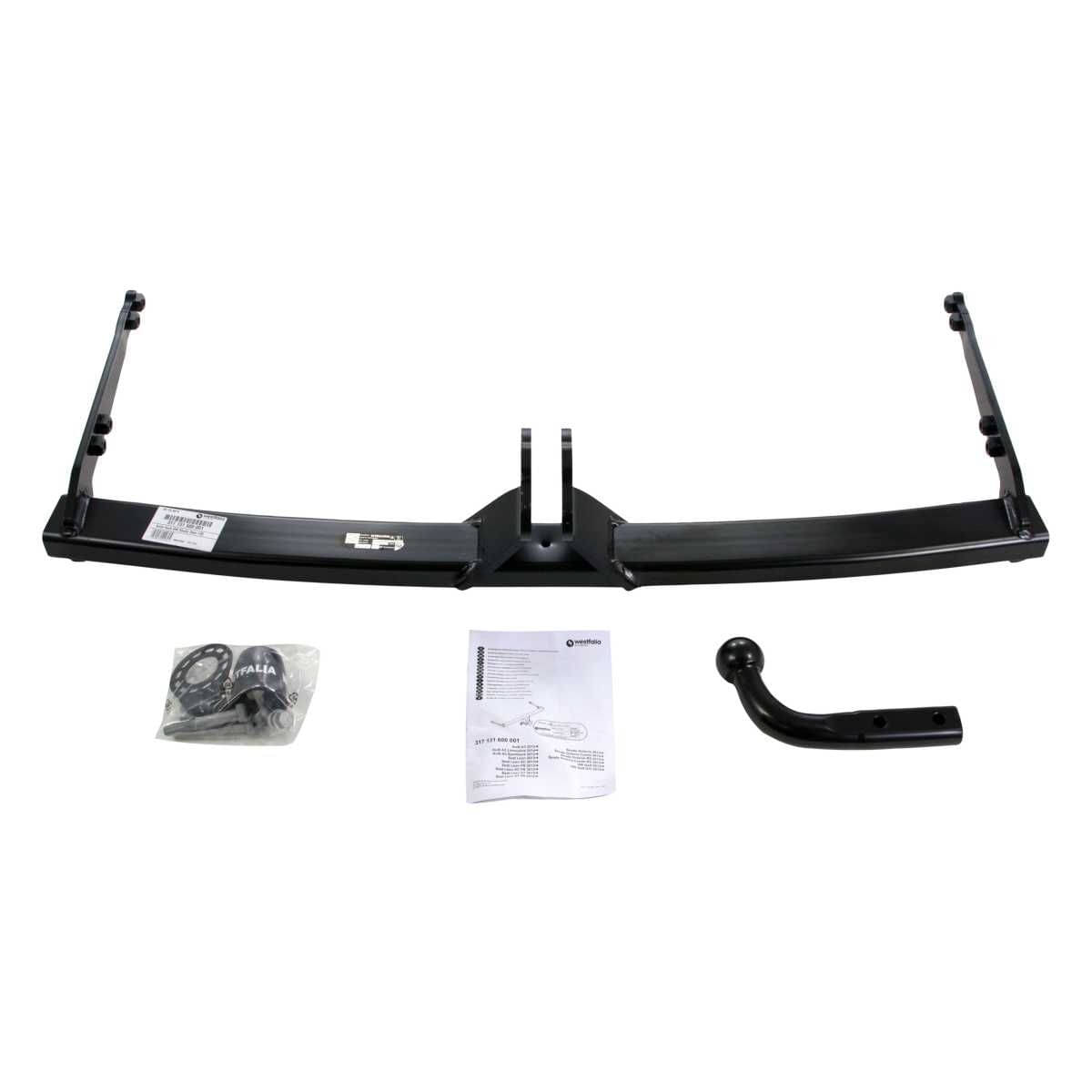 WESTFALIA Starre Anhaengerkupplung fuer VW Golf 7 Limo -BJ 06-14-06-20- T-Roc -07-17- Audi A3 -06-14-06-16- Q2 -11-16- Skoda Octavia 3- Seat Leon 3 -06-14-01-20- - im Set mit 13-pol. fahrzeugspezifischem Elektrosatz - 305408900113