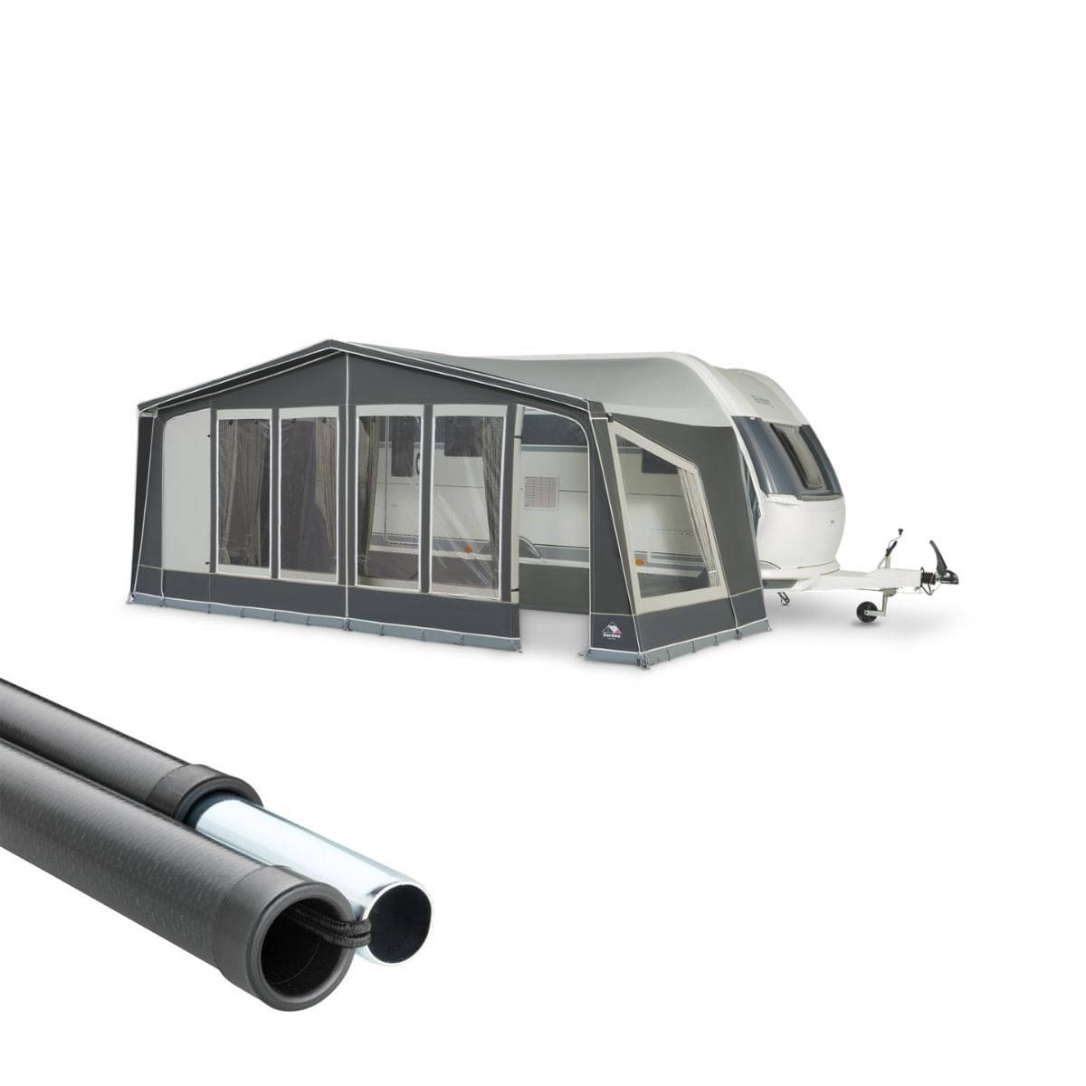 DOREMA Wohnwagen-Vorzelt MULTI NOVA TREND- Gr. 6- Umlauf 775-800 cm- Tiefe 240 cm- Fibretech Plus