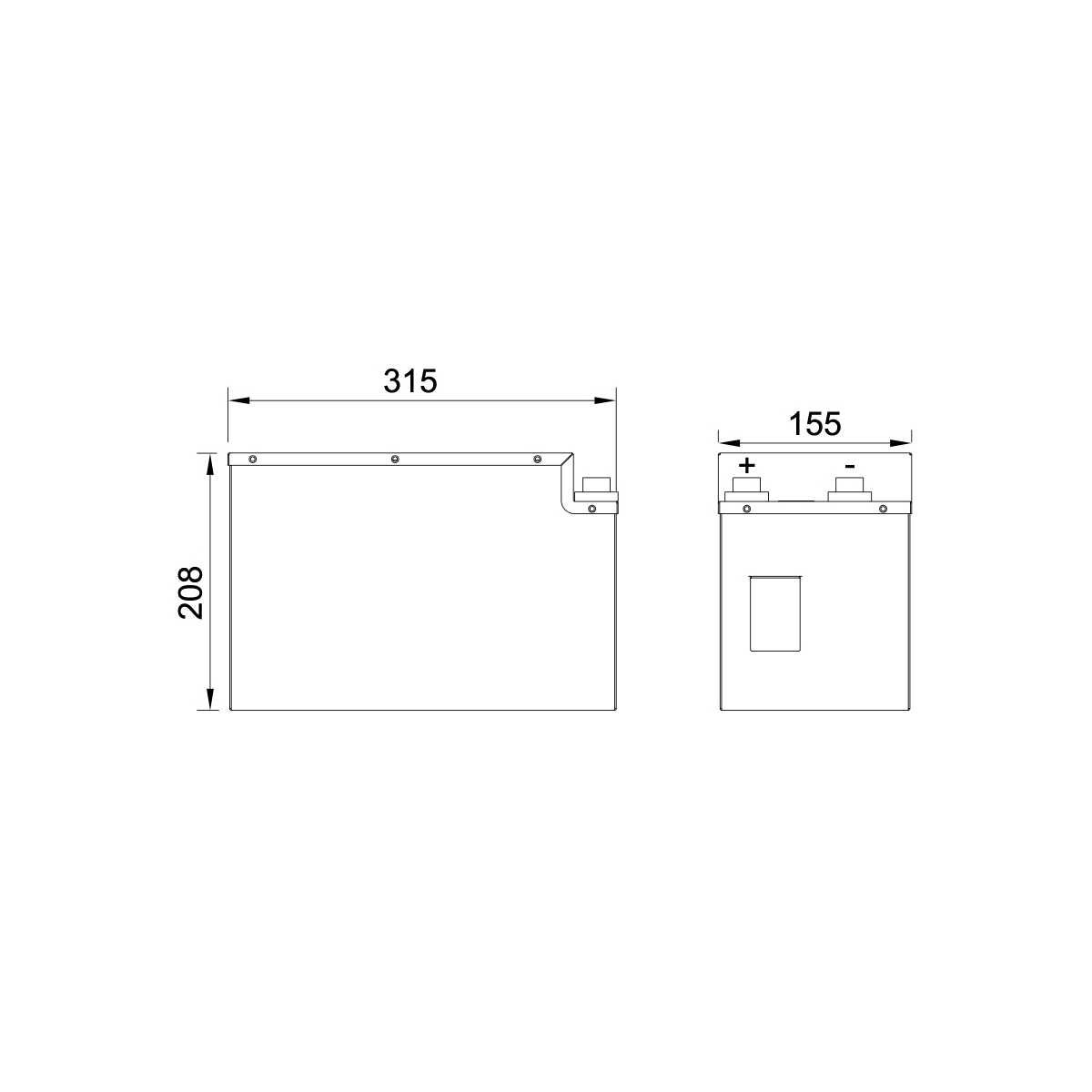 BULLTRON Lithium-Batterie POLAR 210Ah 12V inkl. BMS 200A Dauerstrom - App - LI210B200-12-P