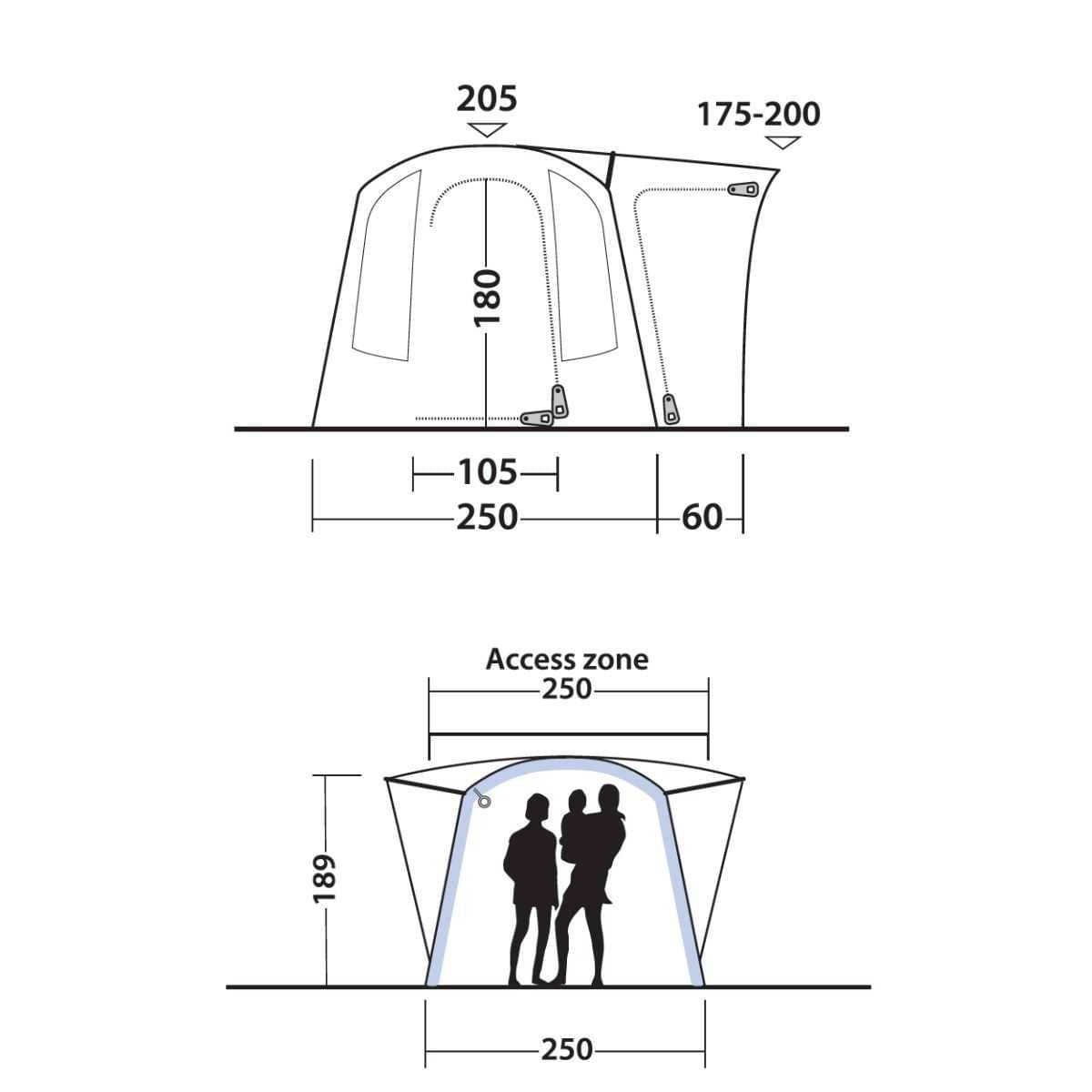 Outwell aufblasbares Busvorzelt Daytona Air - 111501
