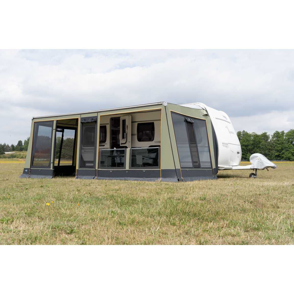 WIGO Markisenzelt ROLLI PLUS Modul Moos Gr. 10 Umlaufmass 1016 - 1050 cm Auszug 250 cm - 6604