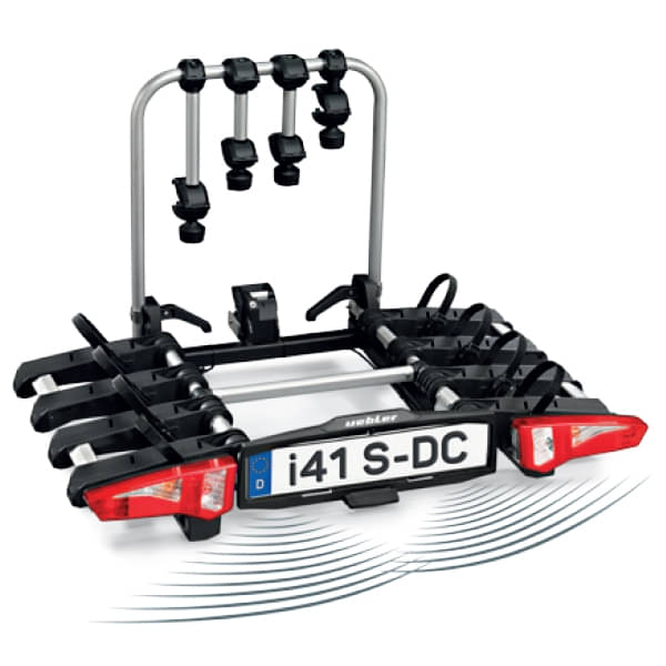 UEBLER i41 S-DC Fahrradtraeger 18140-DC 4 Raeder mit 90° Abklappung und integrierter Einparkhilfe faltbar