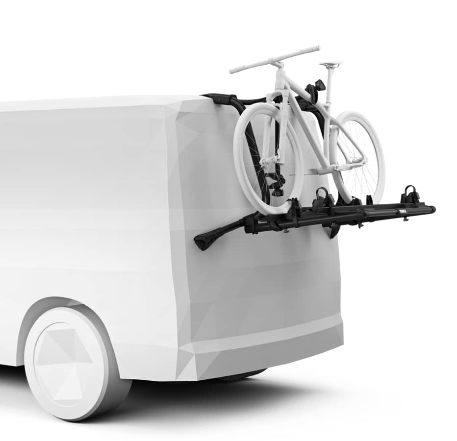 THULE 911 WanderWay Black für VW T6 Fahrradträger Heck Heckklappe 2er - geprüfte B-Ware Thule WanderWay 2 - 911002 - THULE 911 WanderWay Black fuer VW T6 Fahrradtraeger Heck Heckklappe fuer 2 Fahrraeder