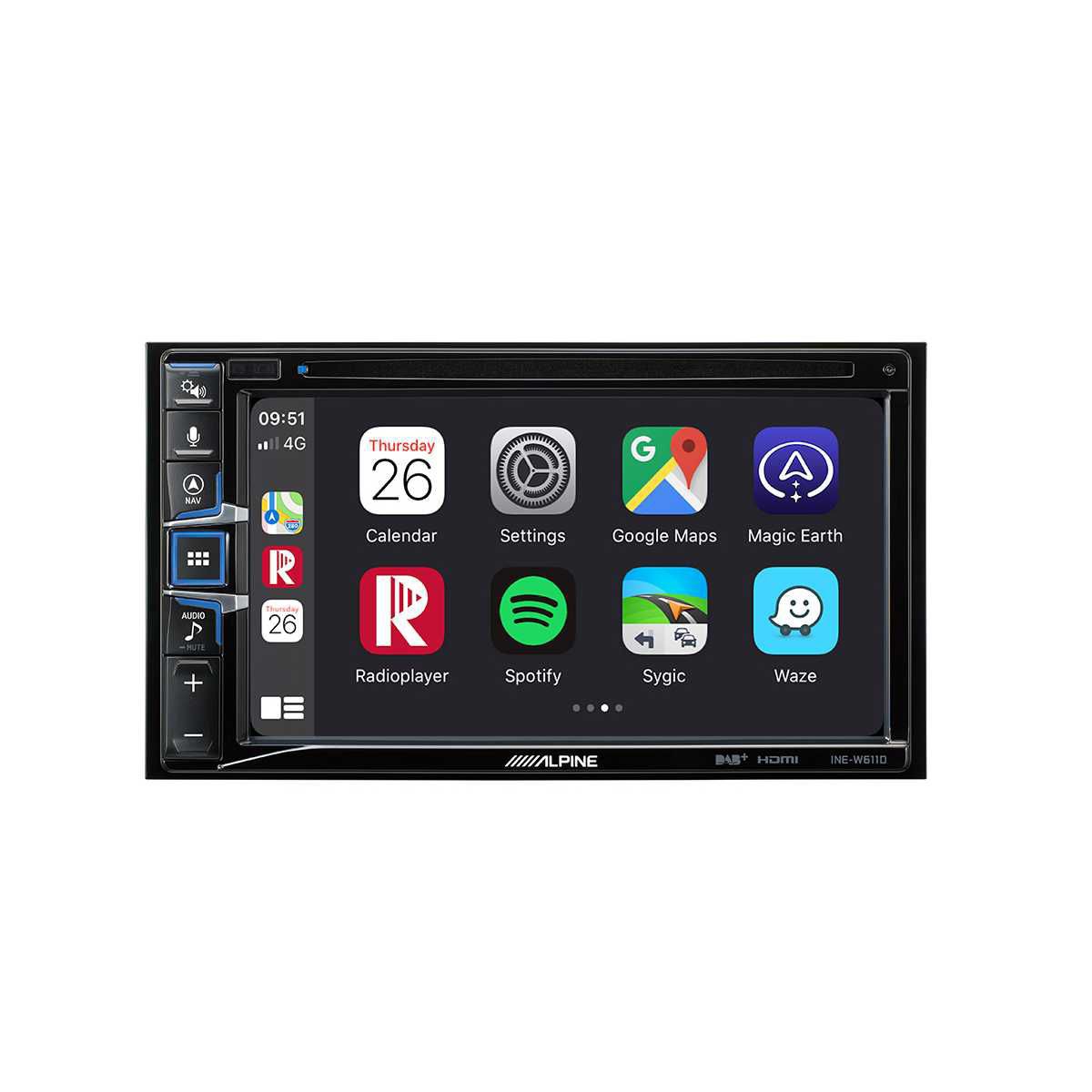 ALPINE 2-DIN-Navigationssystem fuer Reisemobile und LKWs INE-W611DC