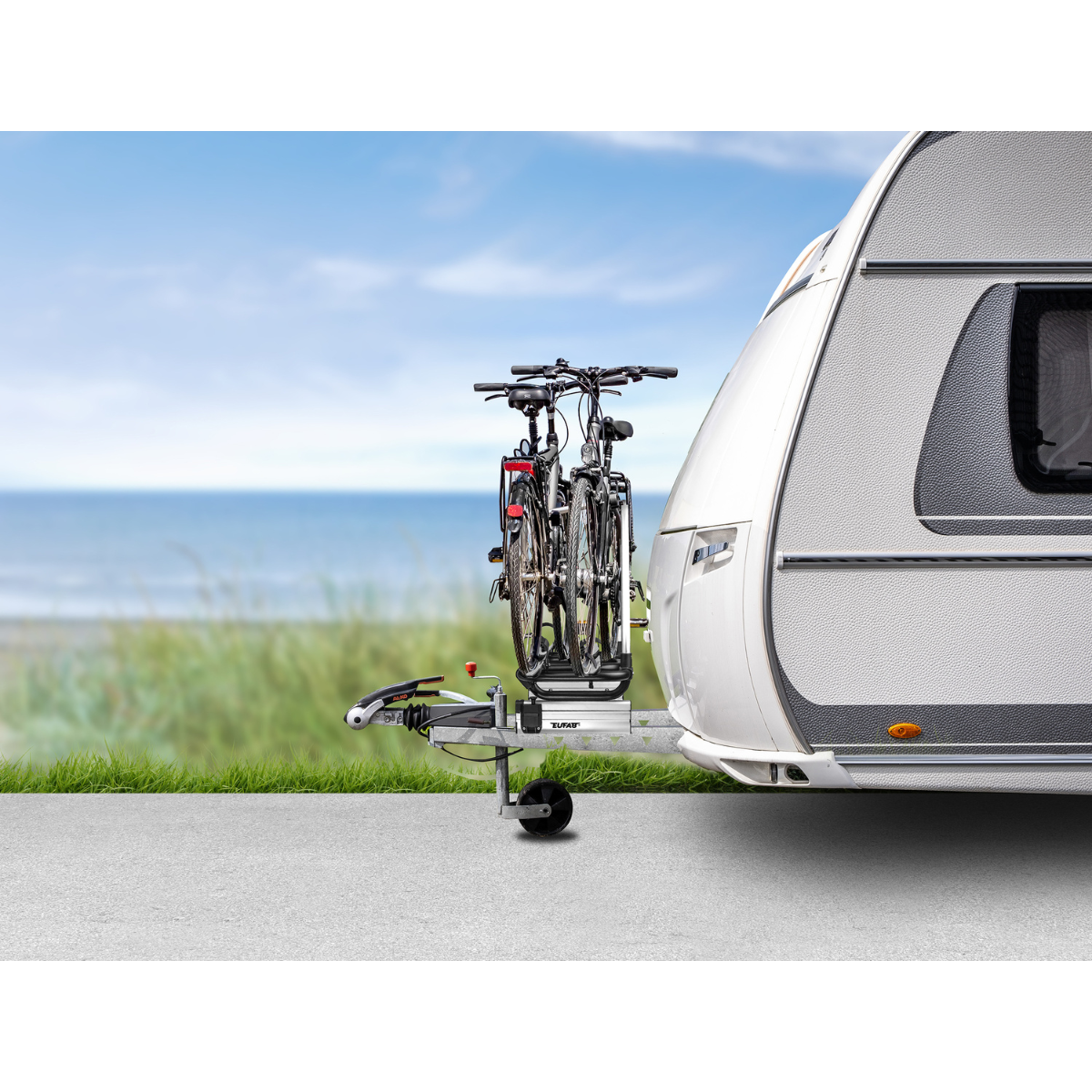EUFAB ENDURO Deichsel-Fahrradtraeger BS260 Short Silber- ausziehbar- 11770 - 11770