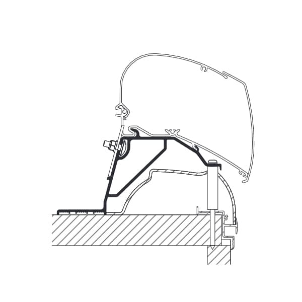 THULE Adapter Hobby Caravan Modelljahr 2014-2024 fuer Markise 6300 9200 - THULE 302935