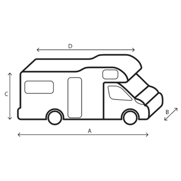 BRUNNER Camper Cover AL 12M 650 - 700 cm Schutzhuelle fuer Reisemobile 7241543N