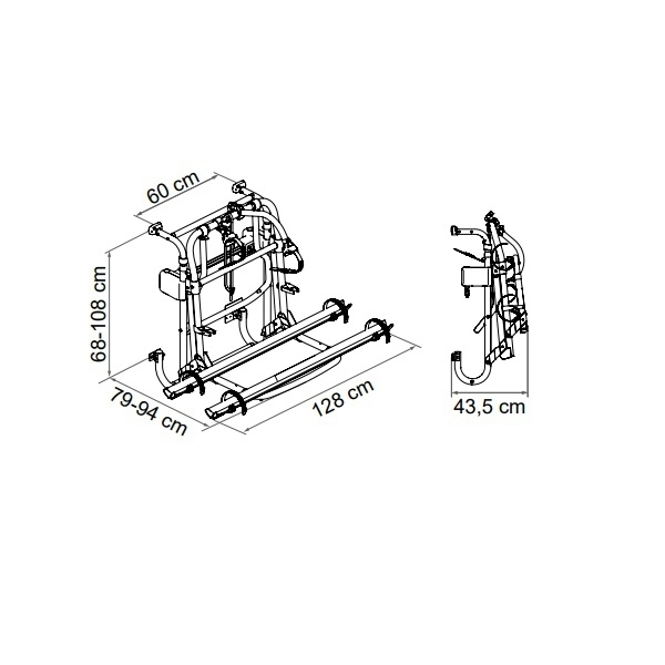 Fahrradtraeger FIAMMA Carry Bike Lift 77 Update 2020 fuer 2 Fahrraeder