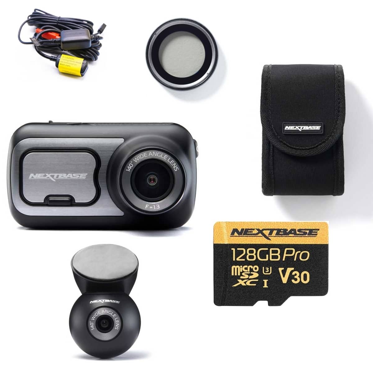 NEXTBASE Serie 2 422GW DashCam und Heckscheibenkamera Komplett-Set 2.0