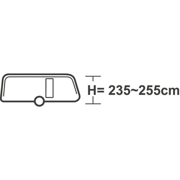 WESTFIELD Wohnwagen Luftvorzelt CERES Gr. 10 Tiefe 250 cm 1016 - 1050 cm - 12020601000001