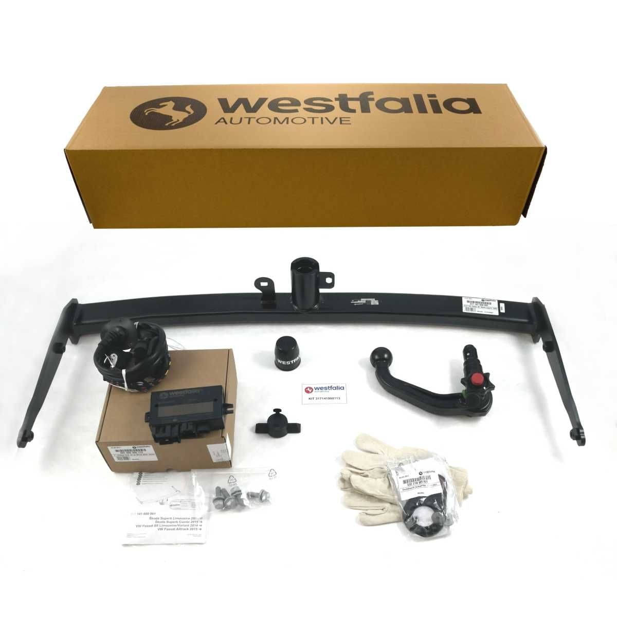 WESTFALIA Abnehmbare Anhängerkupplung VW Passat B8 ab 11/14 Skoda Superb ab 03/15 Set inkl. E-Satz Westfalia Abnehmbare Anhaengerkupplung fuer VW Passat Limo-Variant -B8- -BJ 11-14- Skoda Superb Combi-Limo -BJ 03-15- VW Arteon Shootingbreak -ab BJ 06-20- - im Set mit 13-pol. fahrzeugspezifischem Elektrosatz - 317141900113