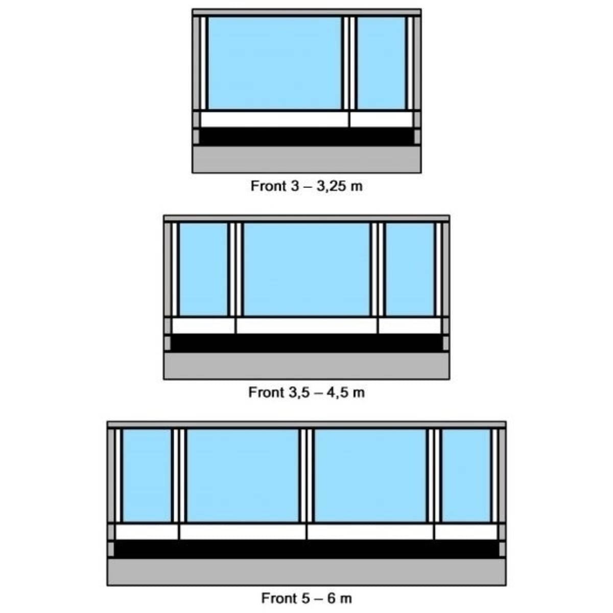 THULE Markisen-Vorzelt RESIDENCE G3 fuer Markise 5200 5003 Hoehe 3XL 290-310 cm Laenge 425 cm - 301555 301505