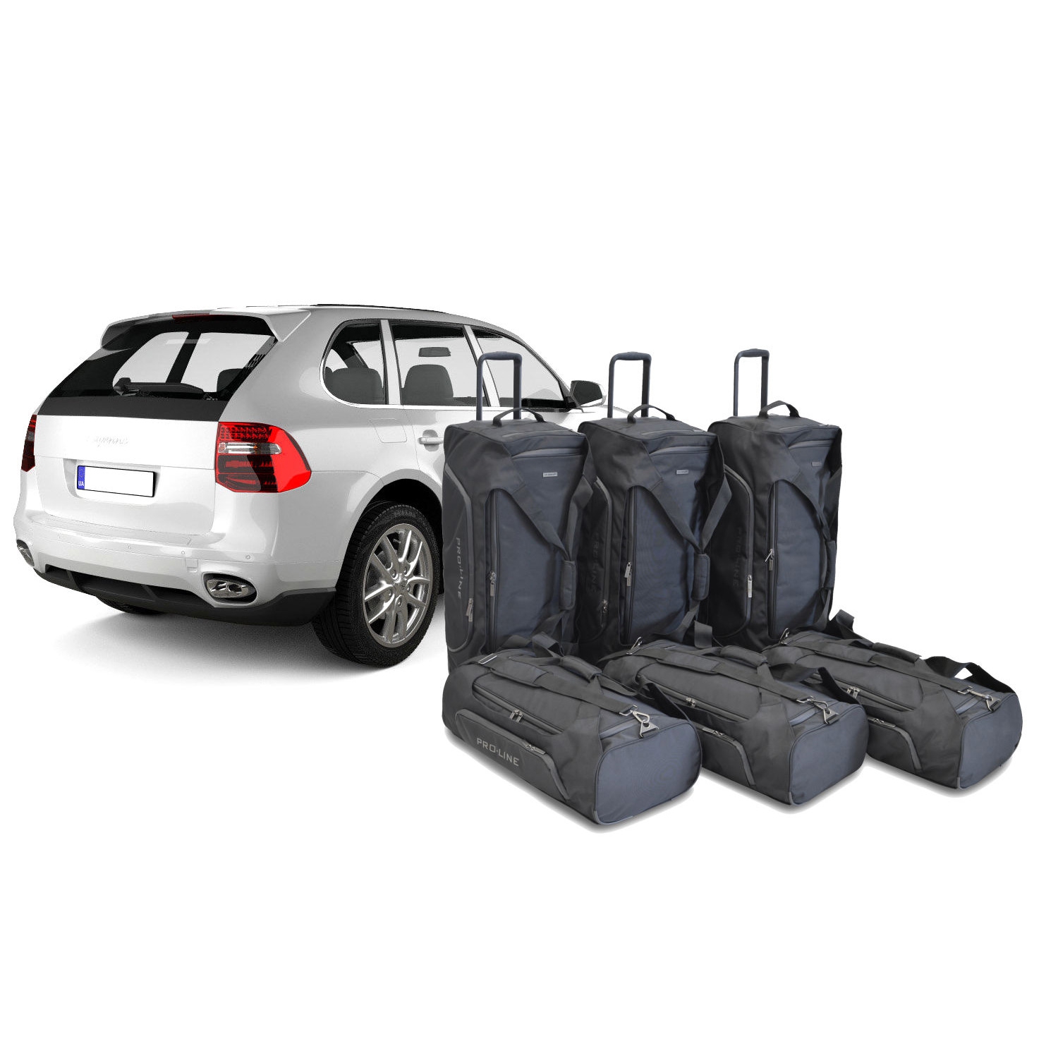 Car Bags Pro-Line P20101SP Porsche Cayenne -9PA- Bj- 02-10 Reisetaschen Set- Auf Ihr Auto massgeschneidert- Das Original