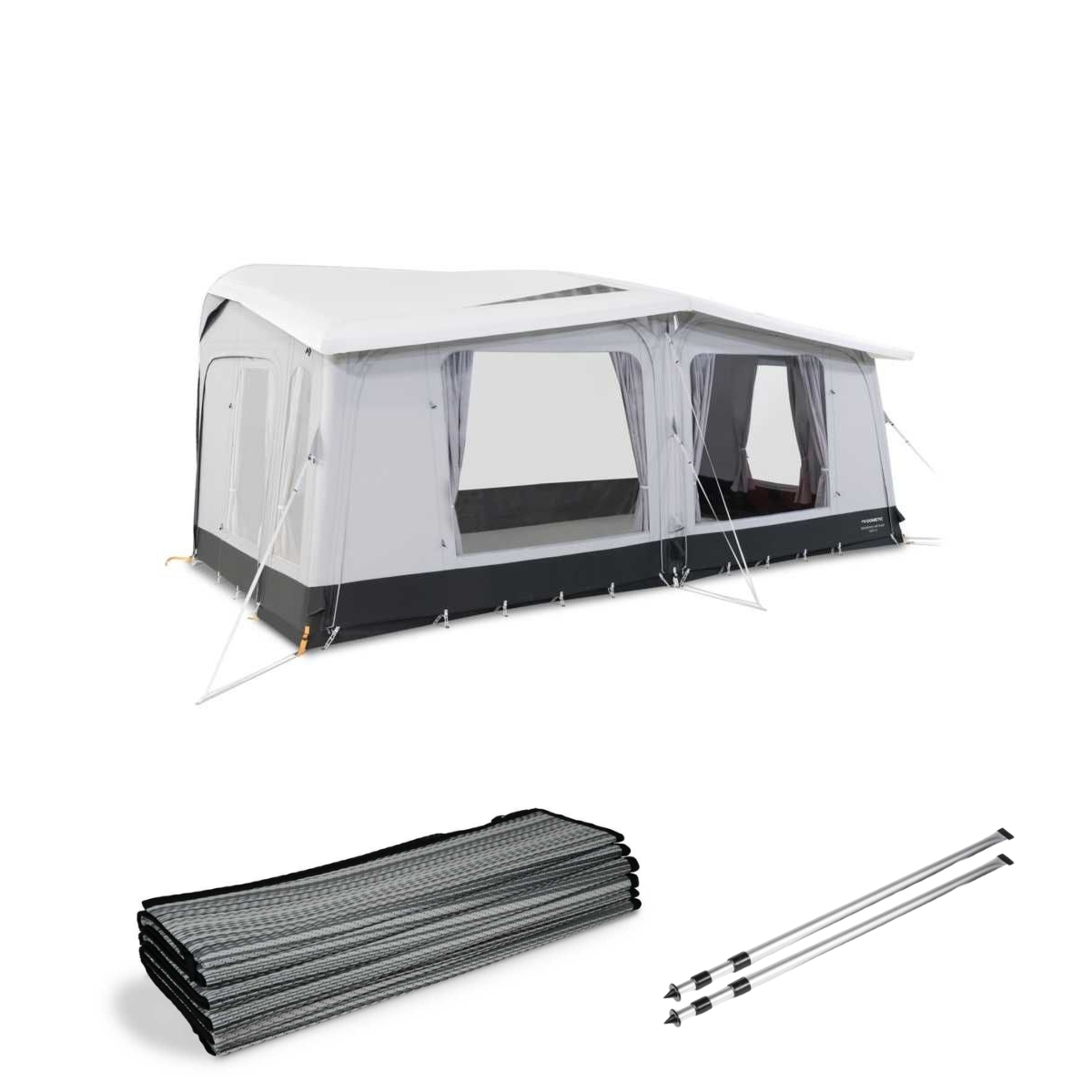 DOMETIC opblaasbaar voortent Residence AIR Tour, maat 17, omtrek 1040-1065 cm, diepte 275 cm - CampingFactory-Starter-Edition DOMETIC aufblasbares Vorzelt Residence AIR Tour- Gr. 17- Umlaufmass 1040-1065 cm- Tiefe 275 cm - CampingFactory-Starter-Edition