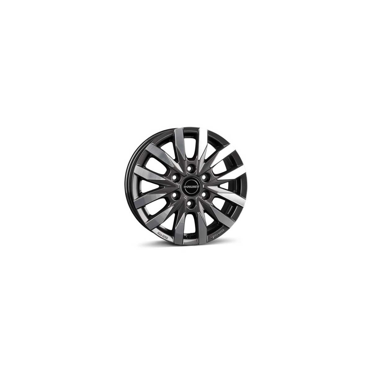 BORBET Alufelge CW6 mistral anthracite polished glossy 16 Zoll fuer MB Sprinter - VW Crafter - CW6 65662130684-1MAGP-T