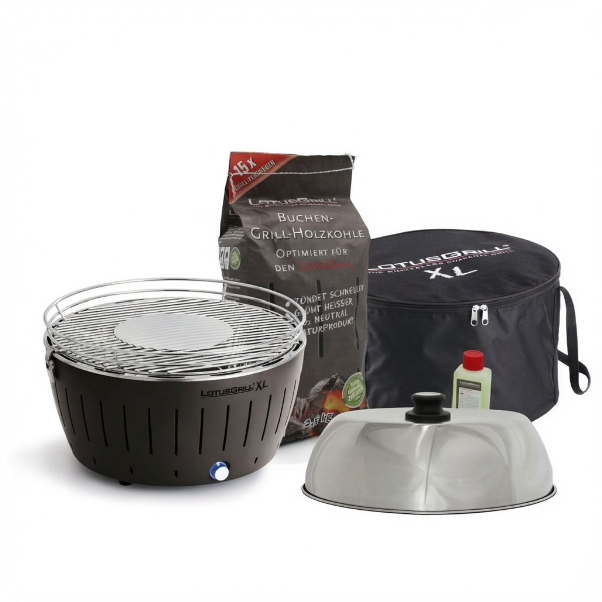LotusGrill Picknick-Set XL - Anthrazit - G-AN-435P LK-2500 BP-L-200 BK-SS-435