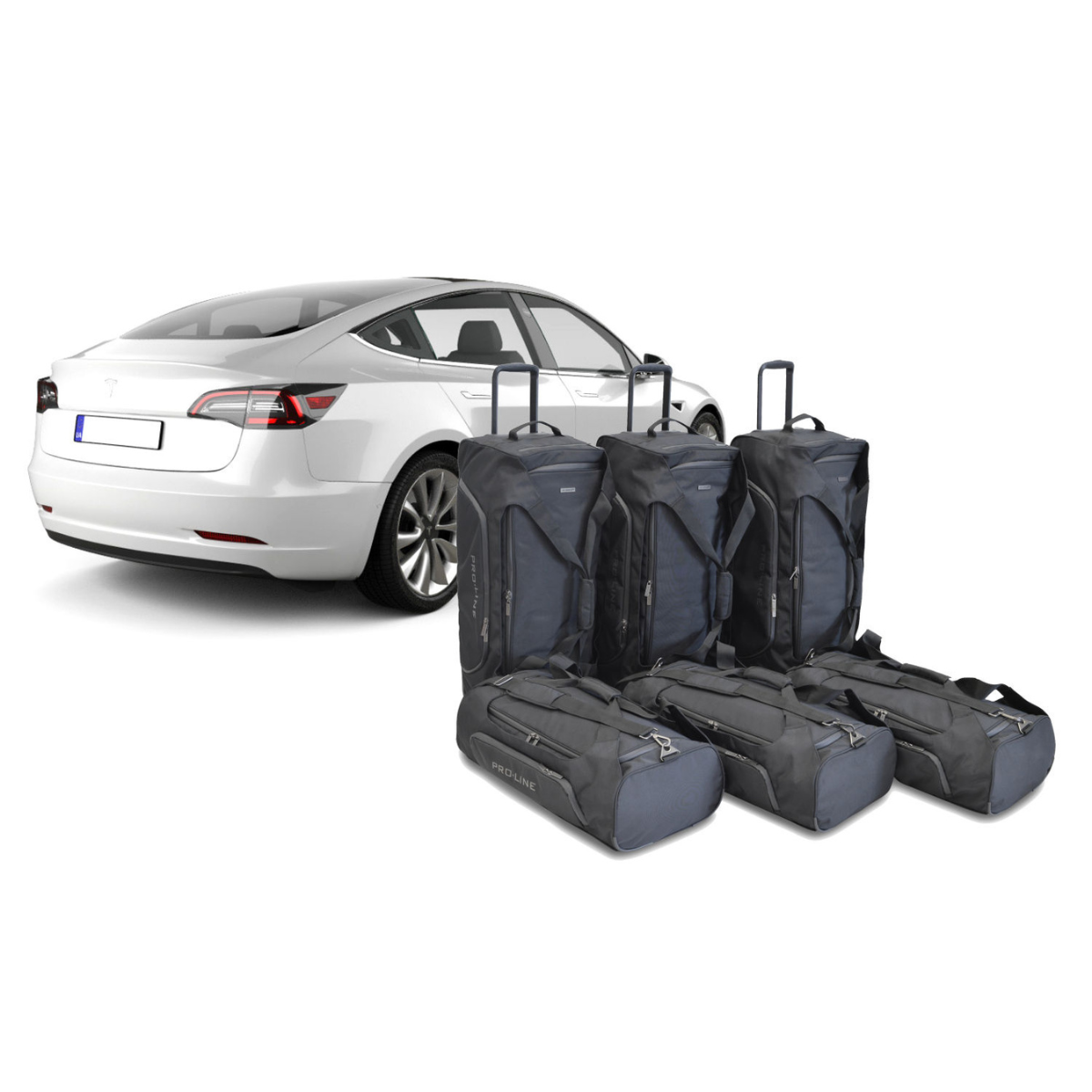 Car Bags Pro-Line T20401SP TESLA Model 3 Bj- 17- Reisetaschen Set- Auf Ihr Auto massgeschneidert- Das Original