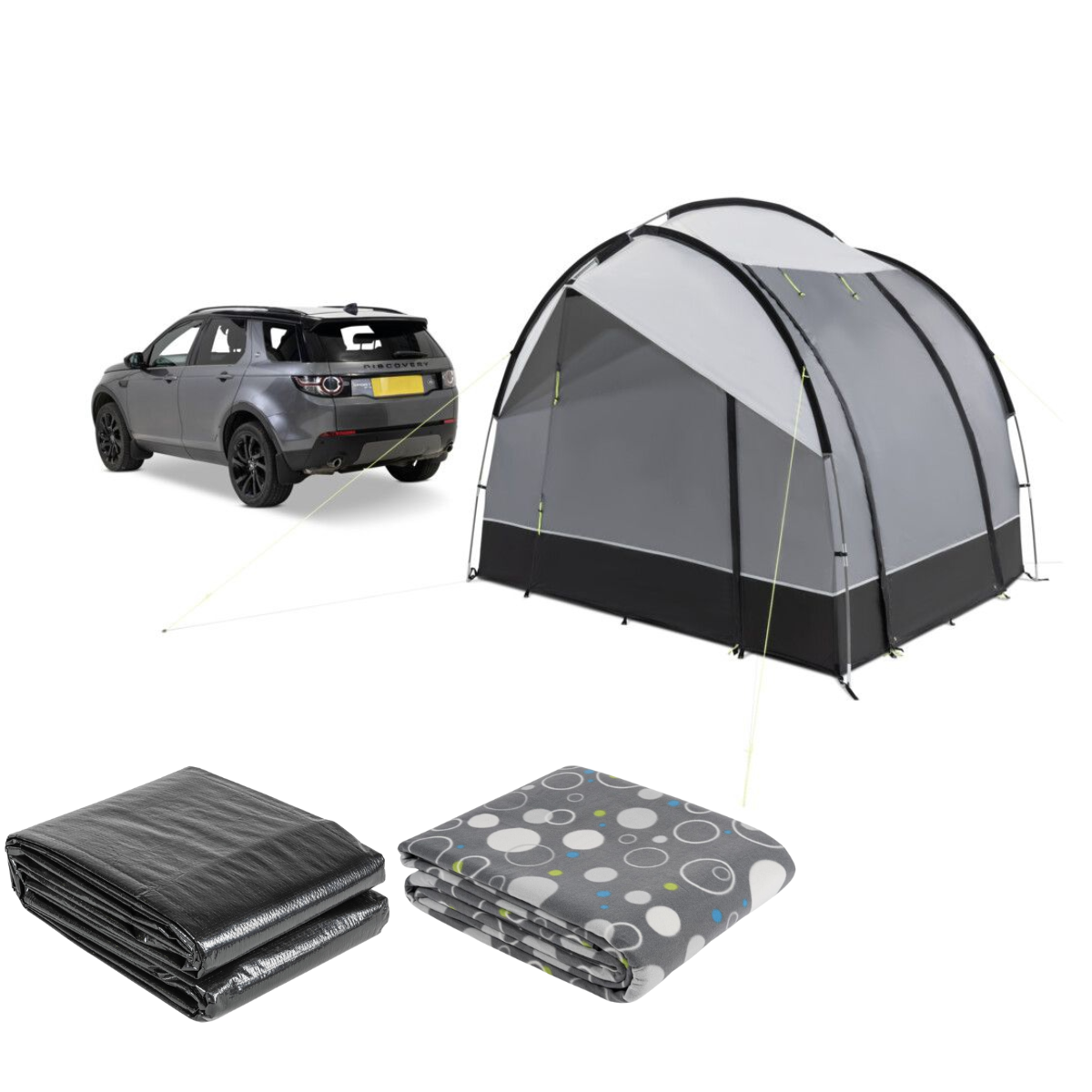 Kampa Tailgater Driveaway-Vorzelt- Breite 2-4 m inkl. Zeltteppich und Zeltunterlage