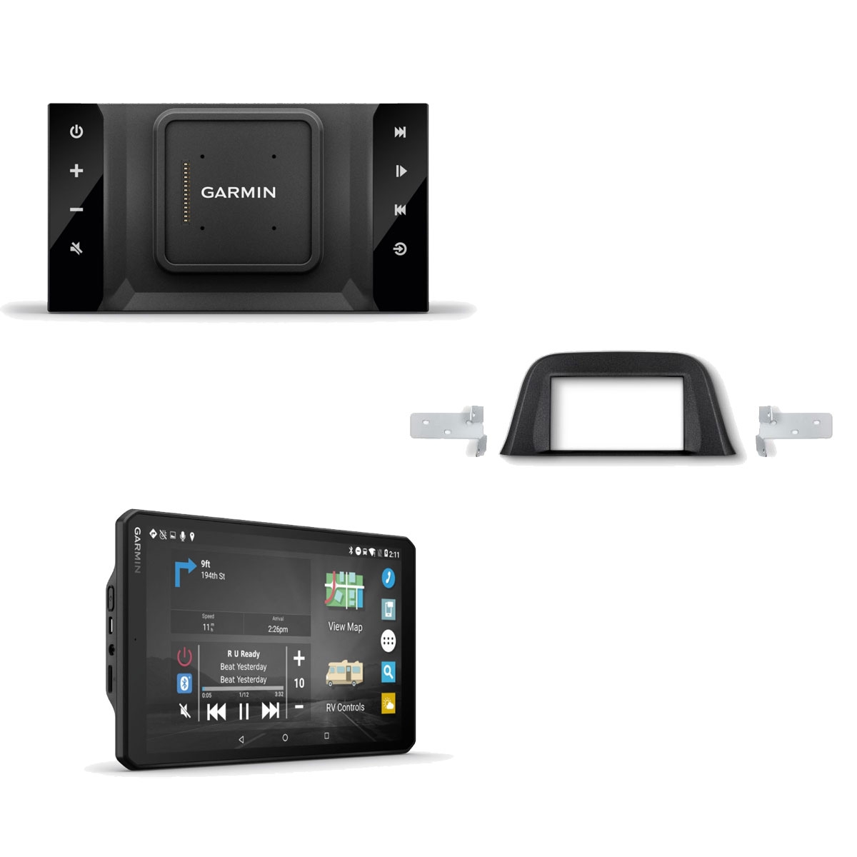 Komplettset GARMIN VIEO RV52 mit 8 Zoll Display fuer Iveco Daily ab 2014 - Dock- Bedienteil und Montagekit