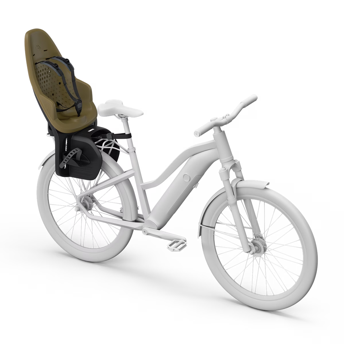 THULE Yepp 2 Maxi MIK HD Fahrradkindersitz Gepaecktraeger Nutria Green - 12041404