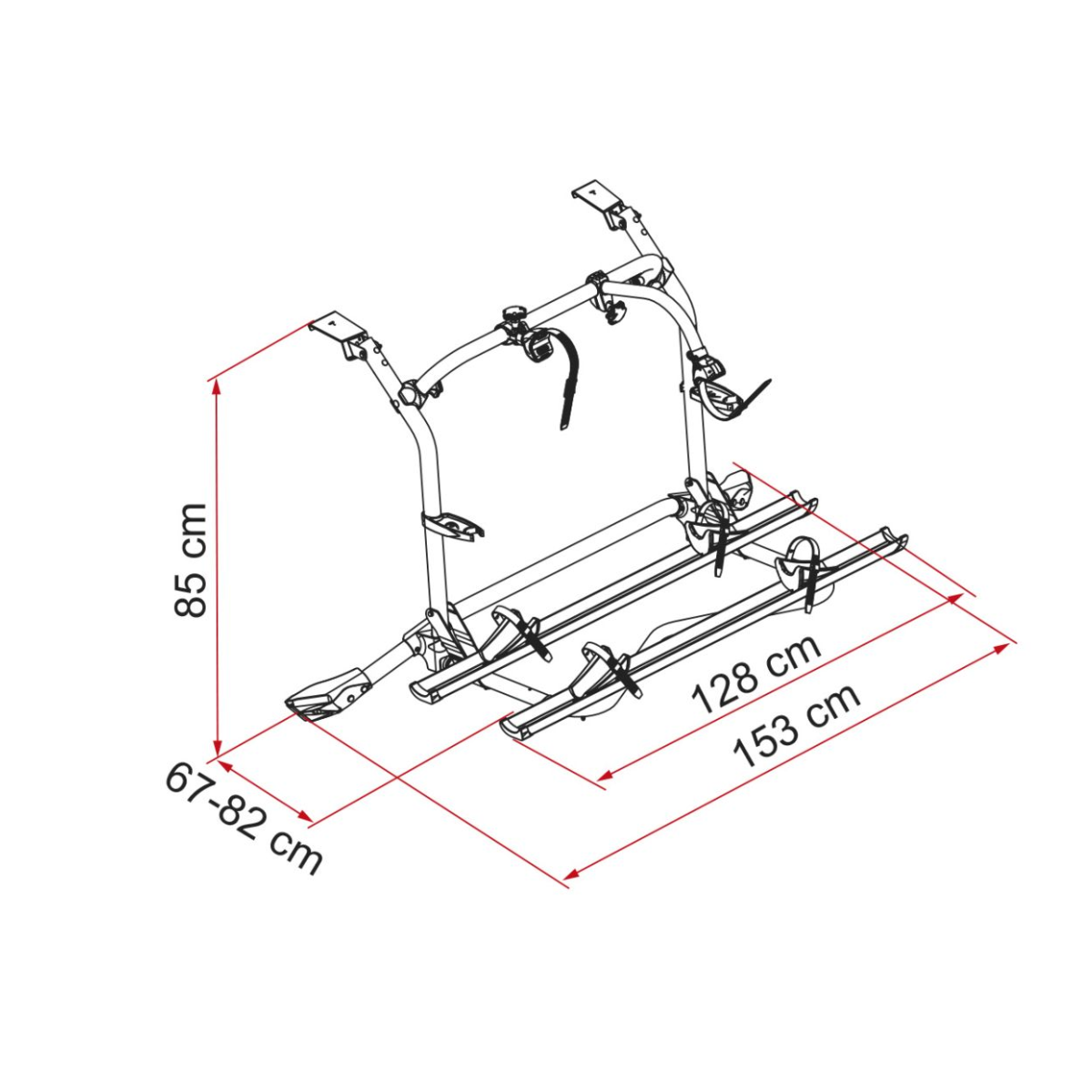 FIAMMA Carry Bike VW T5 Pro Deep Black Fahrradtraeger fuer 2 Fahrraeder - 02096-71A