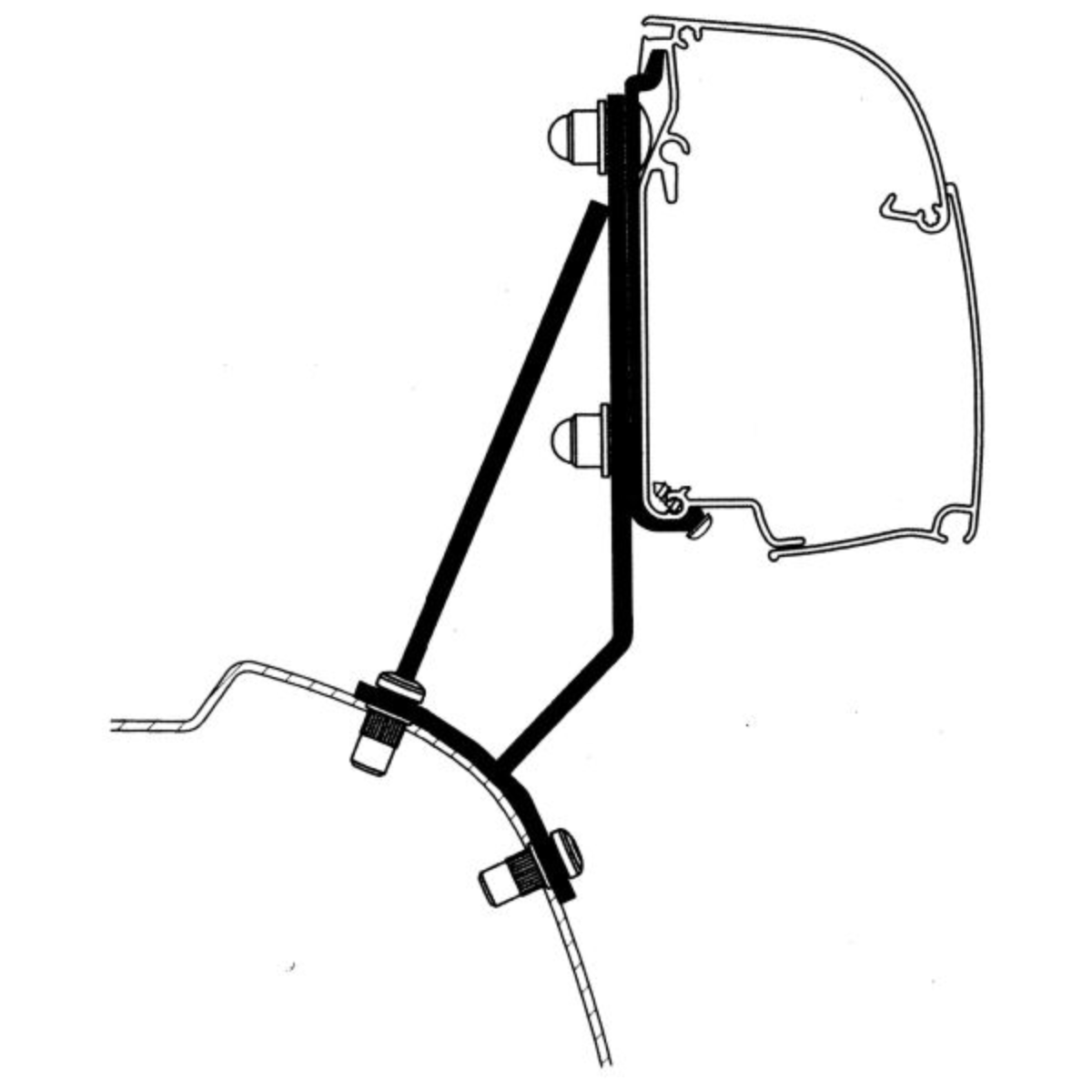 THULE Adapter Kit Ford Transit Tourneo Custom V710 ab Bj. 2023 für Markise T 4200 302946
