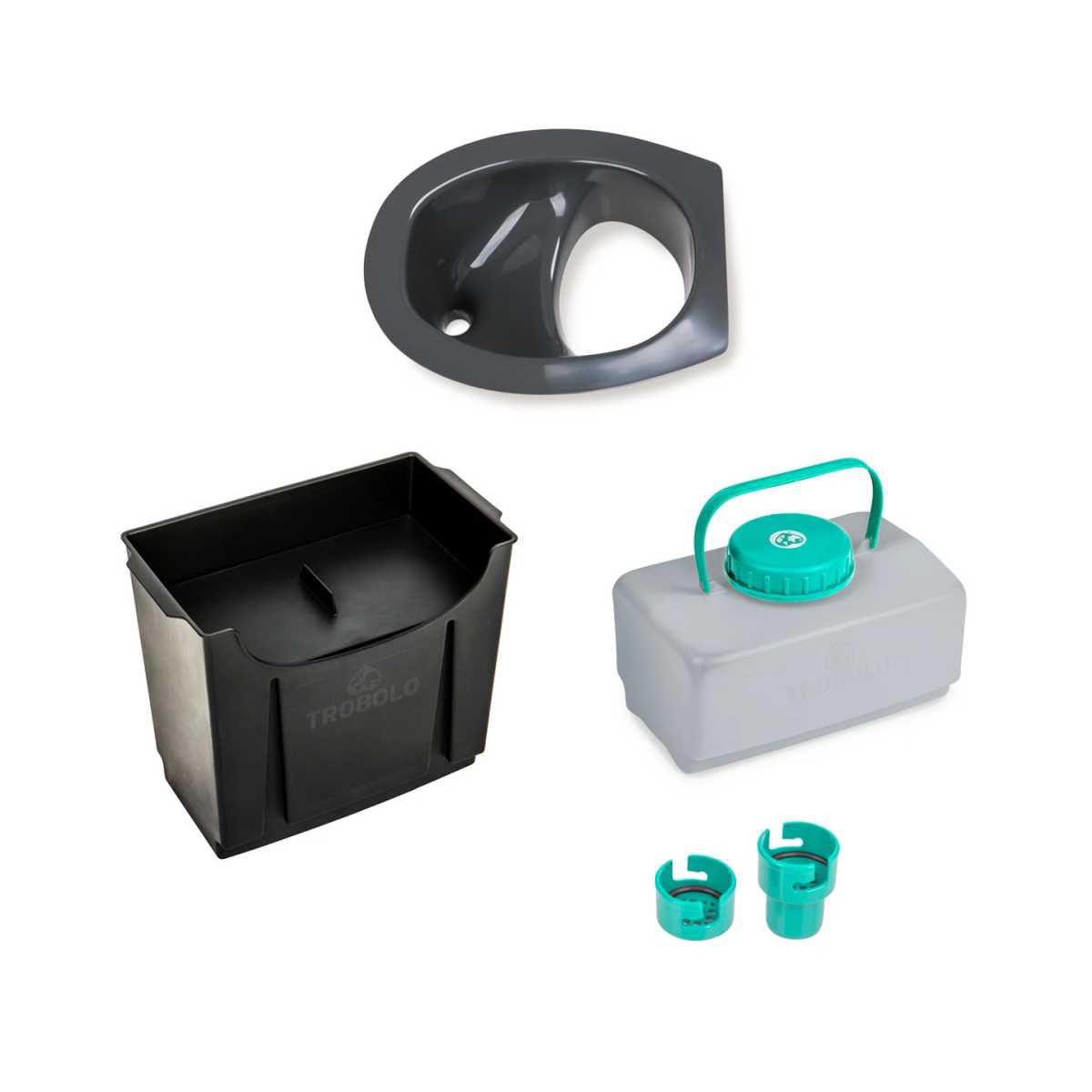 TROBOLO DIY Set 6-5 L Feststoffbehaelter Trenntoiletten-Bausatz grau - BS1XX1404GP