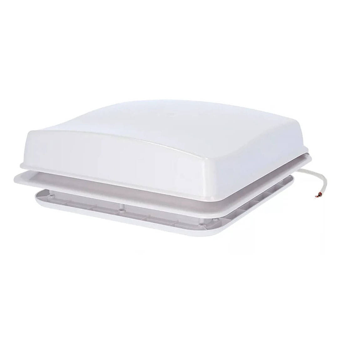 ProPlus Dachhaube mit 12V-Ventilator- 280x280 mm- Dachstaerke 28-80 mm- ohne Zwangsbelueftung- Weiss 610900V01
